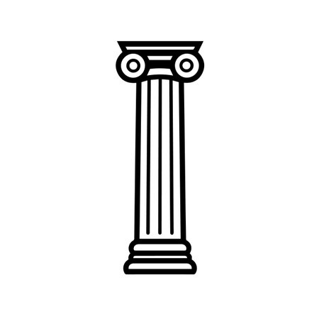 Ancient Column logo vector illustration. Ancient Column vector Icon and Sign.のイラスト素材