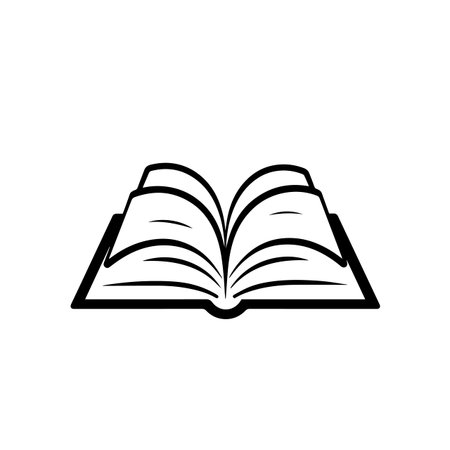 Open Book logo vector illustration. Open Book vector Icon and Sign.のイラスト素材