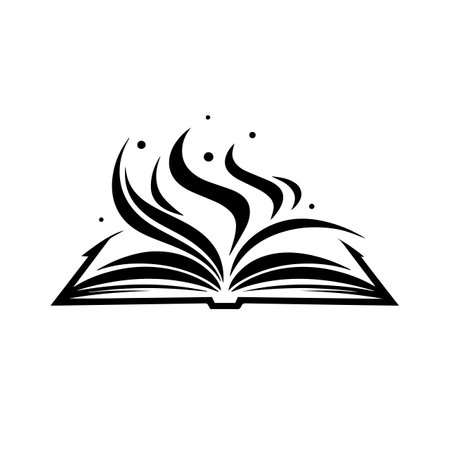 Open Book logo vector illustration. Open Book vector Icon and Sign.のイラスト素材