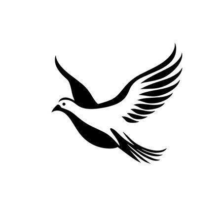 Peace Dove logo vector illustration. Peace Dove vector Icon and Sign.のイラスト素材