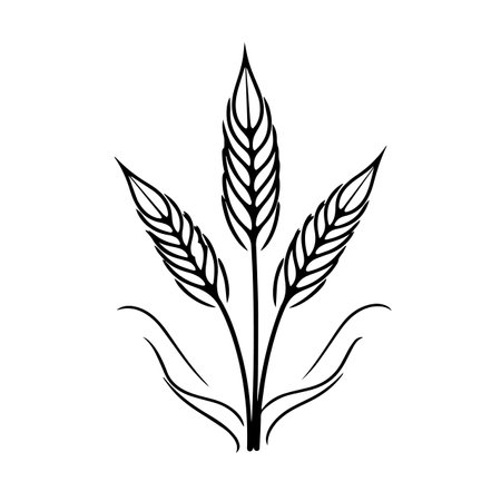 Golden Wheat logo vector illustration. Golden Wheat vector Icon and Sign.のイラスト素材