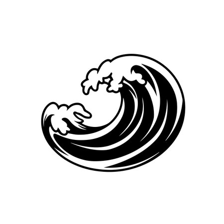 Dynamic Wave logo vector illustration. Dynamic Wave vector Icon and Sign.のイラスト素材