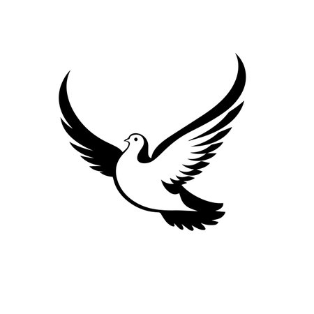 Peace Dove logo vector illustration. Peace Dove vector Icon and Sign.のイラスト素材