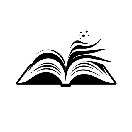 Open Book logo vector illustration. Open Book vector Icon and Sign.のイラスト素材