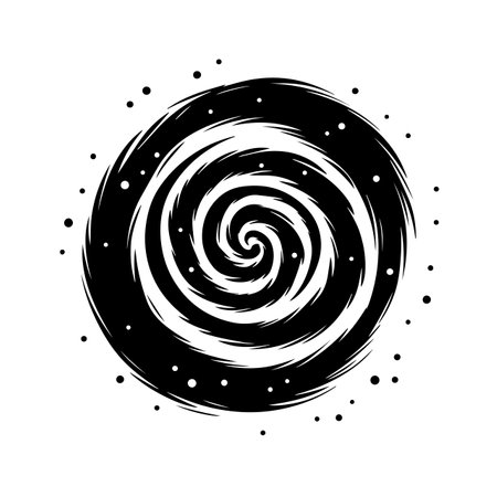 Spiral Galaxy logo vector illustration. Spiral Galaxy vector Icon and Sign.のイラスト素材