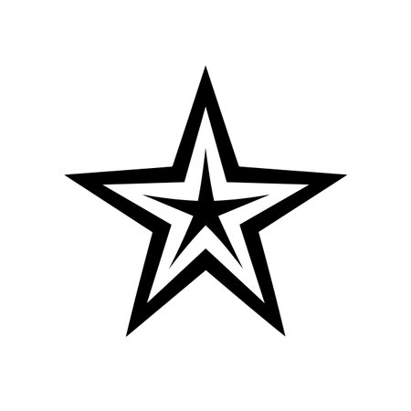 Glowing Star logo vector illustration. Glowing Star vector Icon and Sign.のイラスト素材