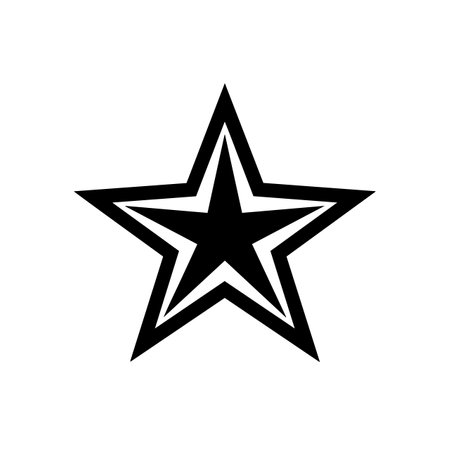 Glowing Star logo vector illustration. Glowing Star vector Icon and Sign.のイラスト素材