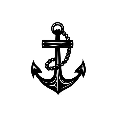 Anchor logo vector illustration. Anchor vector Icon and Sign.のイラスト素材