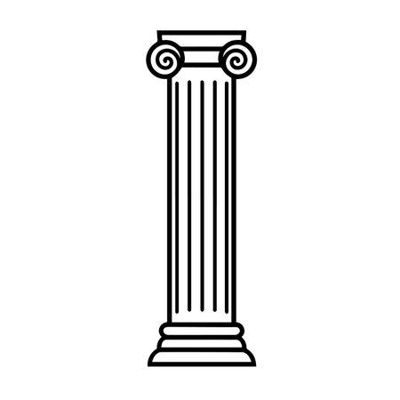 Ancient Column logo vector illustration. Ancient Column vector Icon and Sign.のイラスト素材