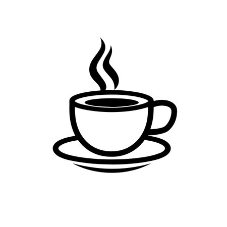 Coffee logo vector illustration. Coffee vector Icon and Sign.のイラスト素材