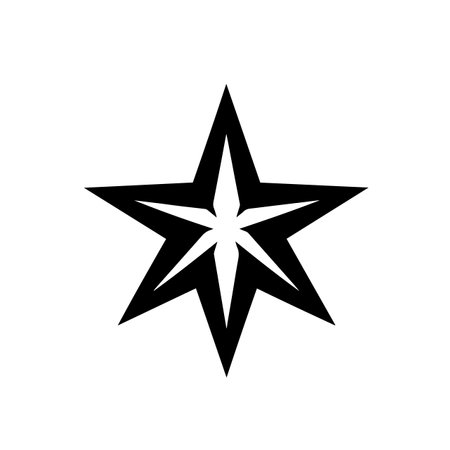 Glowing Star logo vector illustration. Glowing Star vector Icon and Sign.のイラスト素材