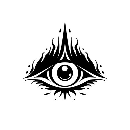 Mystic Eye logo vector illustration. Mystic Eye vector Icon and Sign.のイラスト素材