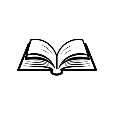 Open Book logo vector illustration. Open Book vector Icon and Sign.のイラスト素材