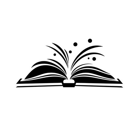Open Book logo vector illustration. Open Book vector Icon and Sign.のイラスト素材