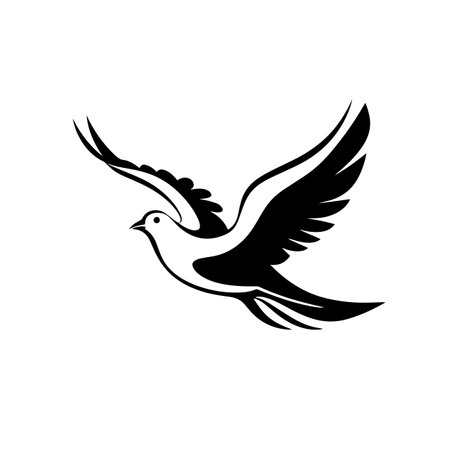 Peace Dove logo vector illustration. Peace Dove vector Icon and Sign.のイラスト素材