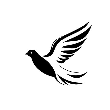Peace Dove logo vector illustration. Peace Dove vector Icon and Sign.のイラスト素材