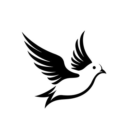 Peace Dove logo vector illustration. Peace Dove vector Icon and Sign.のイラスト素材