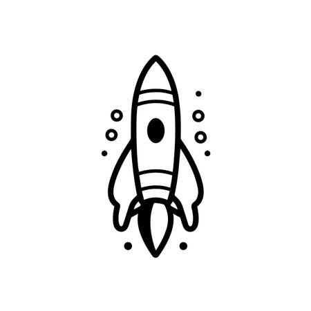 Rocket logo vector illustration. Rocket vector Icon and Sign.のイラスト素材