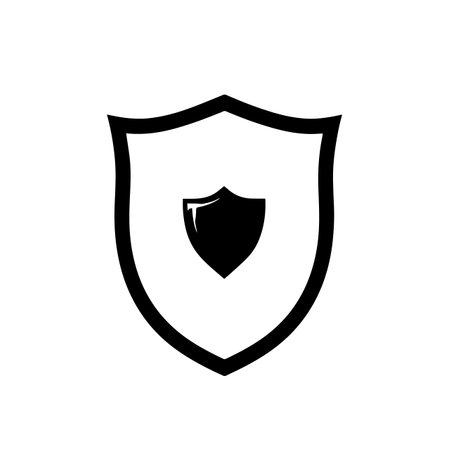 Secure Shield logo vector illustration. Secure Shield vector Icon and Sign.のイラスト素材