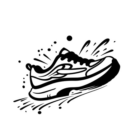 Speedy Sneaker logo vector illustration. Speedy Sneaker vector Icon and Sign.のイラスト素材
