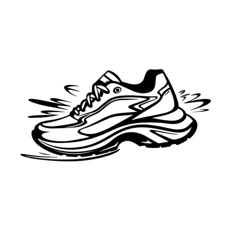 Speedy Sneaker logo vector illustration. Speedy Sneaker vector Icon and Sign.のイラスト素材
