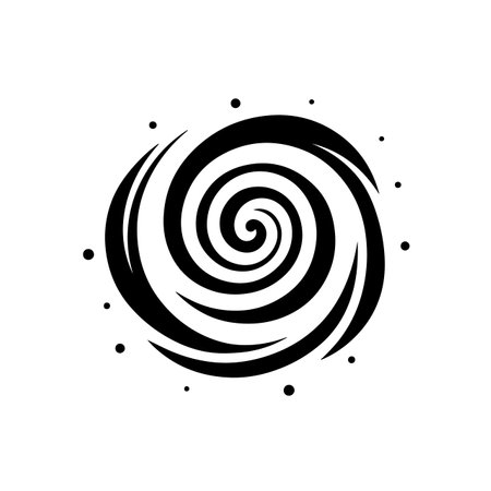 Spiral Galaxy logo vector illustration. Spiral Galaxy vector Icon and Sign.のイラスト素材