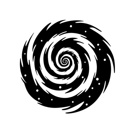 Spiral Galaxy logo vector illustration. Spiral Galaxy vector Icon and Sign.のイラスト素材