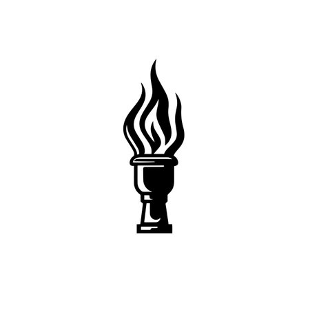 Victory Torch logo vector illustration. Victory Torch vector Icon and Sign.のイラスト素材