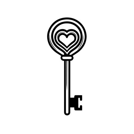Vintage Key logo vector illustration. Vintage Key vector Icon and Sign.のイラスト素材
