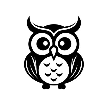Wise Owl logo vector illustration. Wise Owl vector Icon and Sign.のイラスト素材