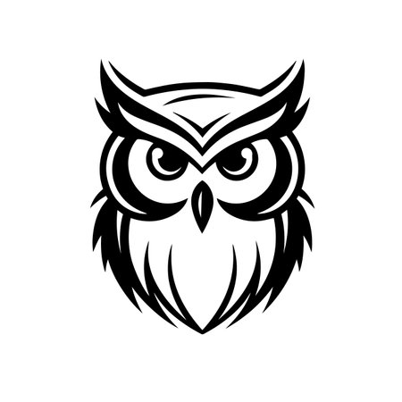 Wise Owl logo vector illustration. Wise Owl vector Icon and Sign.のイラスト素材
