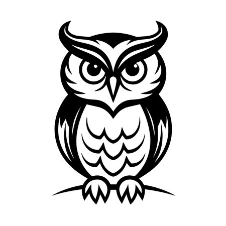 Wise Owl logo vector illustration. Wise Owl vector Icon and Sign.のイラスト素材
