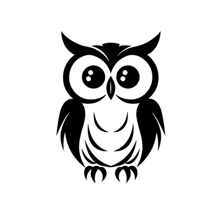 Wise Owl logo vector illustration. Wise Owl vector Icon and Sign.のイラスト素材