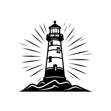 Beaming Beacon logo vector illustration. Beaming Beacon vector Icon and Sign.のイラスト素材