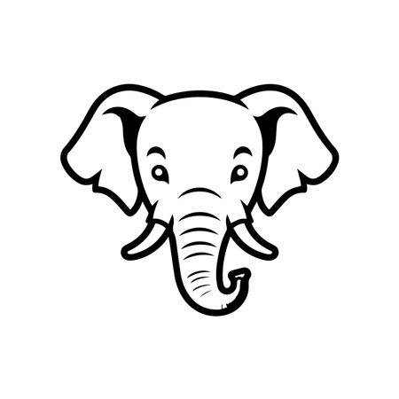 Eloquent Elephant logo vector illustration. Eloquent Elephant vector Icon and Sign.のイラスト素材