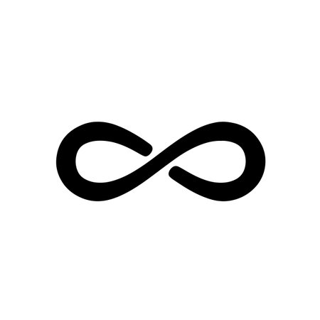 Eternal Infinity logo vector illustration. Eternal Infinity vector Icon and Sign.のイラスト素材
