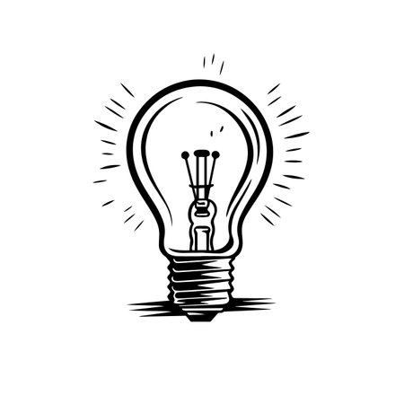 Illuminated Idea logo vector illustration. Illuminated Idea vector Icon and Sign.のイラスト素材