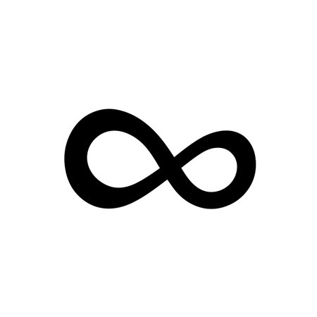 Infinity logo vector illustration. Infinity vector Icon and Sign.のイラスト素材