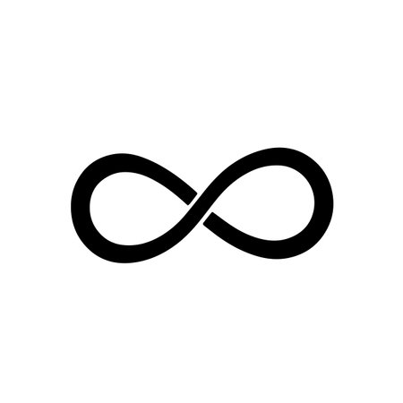Infinity logo vector illustration. Infinity vector Icon and Sign.のイラスト素材
