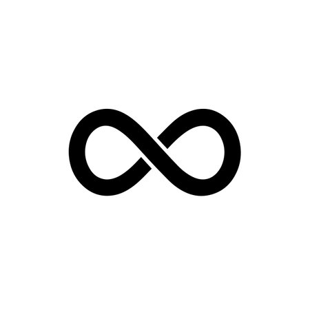 Infinity logo vector illustration. Infinity vector Icon and Sign.のイラスト素材