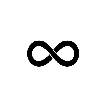 Infinity logo vector illustration. Infinity vector Icon and Sign.のイラスト素材