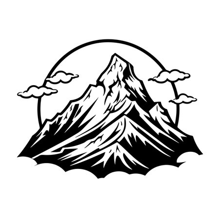 Majestic Mountain logo vector illustration. Majestic Mountain vector Icon and Sign.のイラスト素材