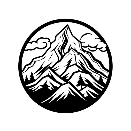 Majestic Mountain logo vector illustration. Majestic Mountain vector Icon and Sign.のイラスト素材