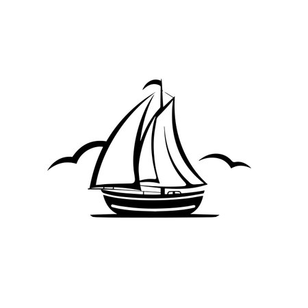 Sail logo vector illustration. Sail vector Icon and Sign.のイラスト素材