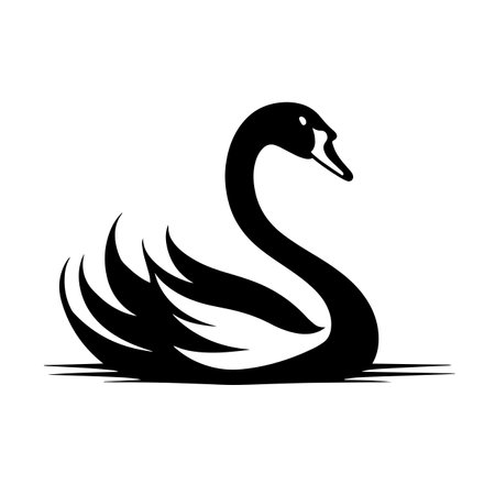 Serene Swan logo vector illustration. Serene Swan vector Icon and Sign.のイラスト素材