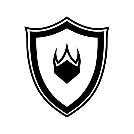 Shield logo vector illustration. Shield vector Icon and Sign.のイラスト素材