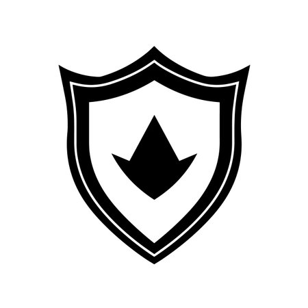 Shield logo vector illustration. Shield vector Icon and Sign.のイラスト素材