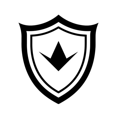 Shield logo vector illustration. Shield vector Icon and Sign.のイラスト素材
