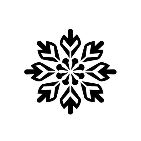 Silent Snowflake logo vector illustration. Silent Snowflake vector Icon and Sign.のイラスト素材