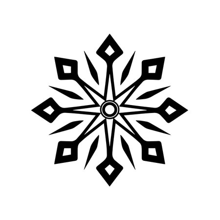 Silent Snowflake logo vector illustration. Silent Snowflake vector Icon and Sign.のイラスト素材